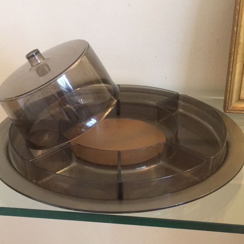 MCM Outrageous Party Tray Set! Smoked Plastic.